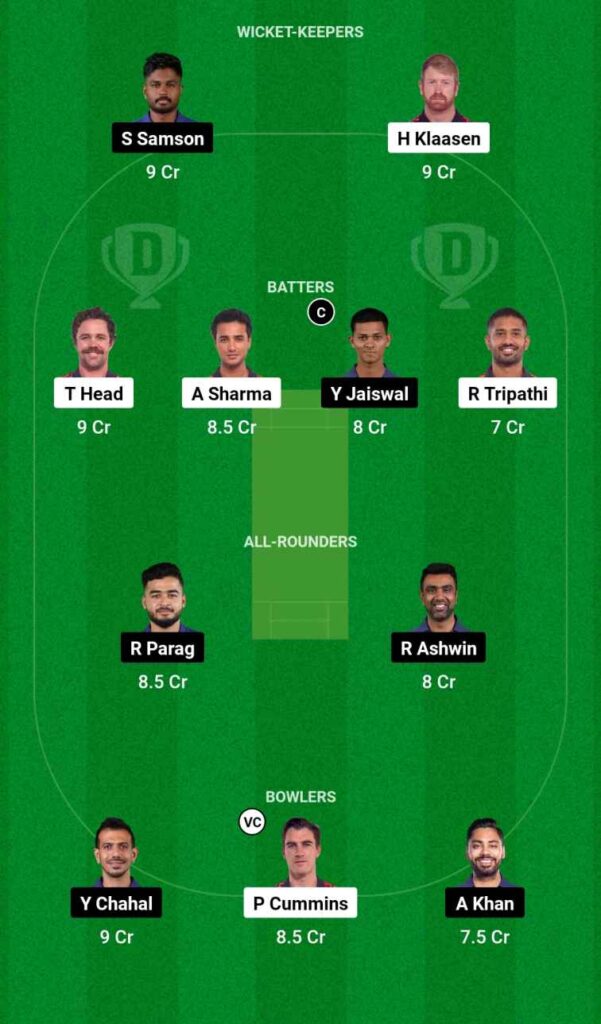 SRH Vs RR Dream11 Prediction Today