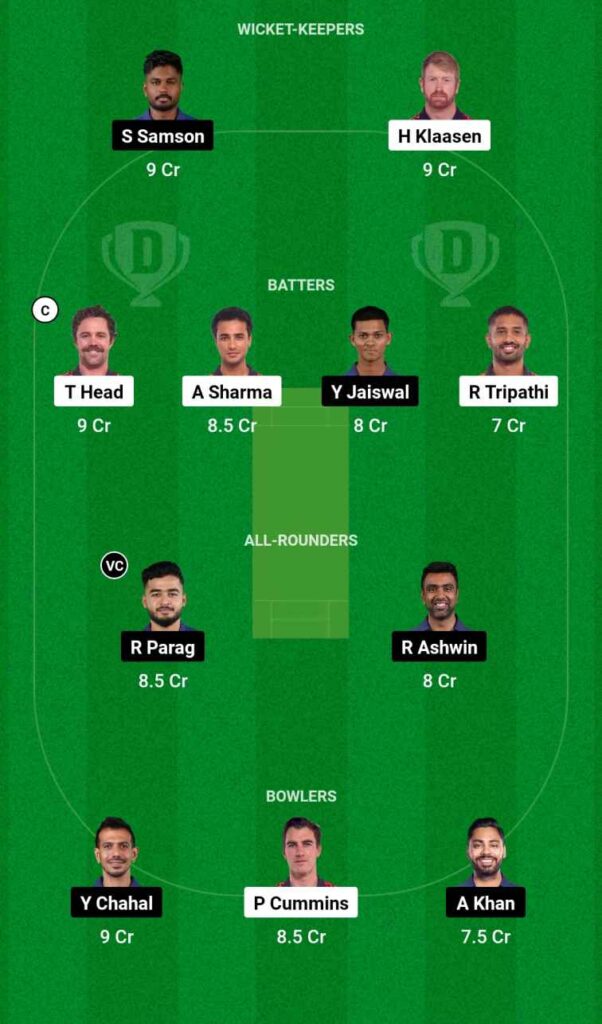 SRH Vs RR Dream11 Prediction Today